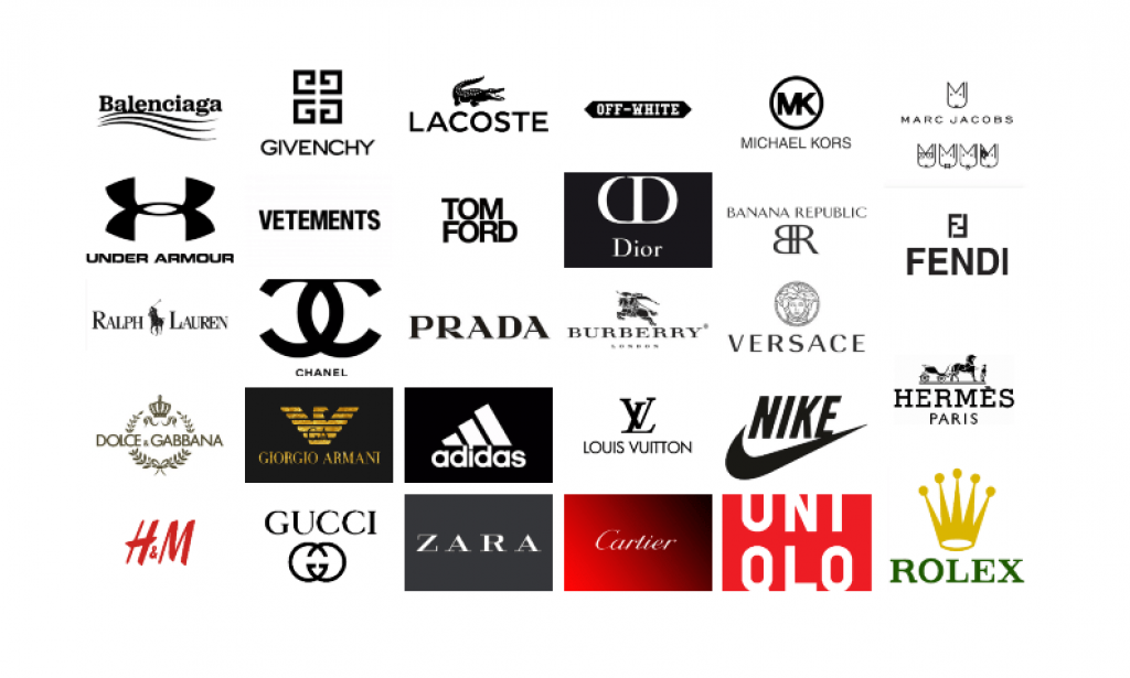 Список лейблов. Бренды одежды. Брендовые эмблемы. Модные бренды. Мировые бренды одежды.